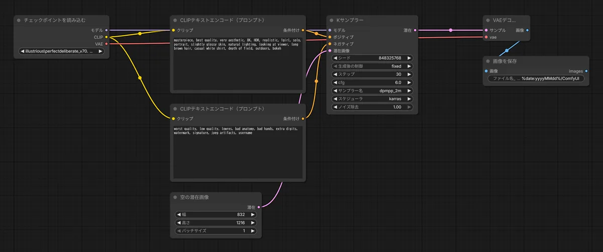 perfectdeliberate_workflow.json のワークフロー画面