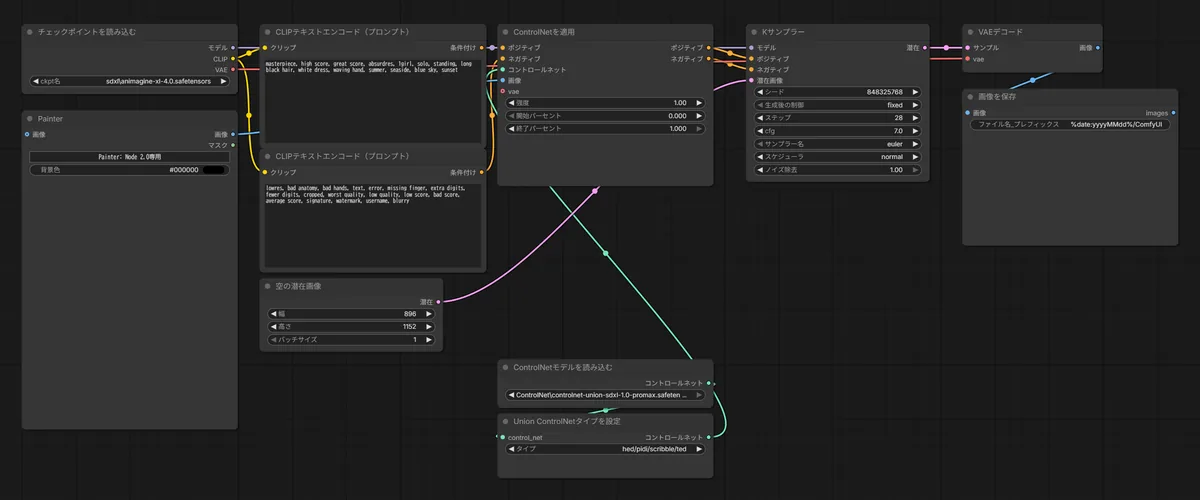 rough_workflow.json のワークフロー画面